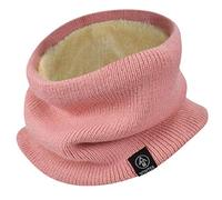 Yuson Girl Hiver Col Écharpe Femme et Homme Tour de Cou Chaud Tricot Foulard avec Doublé Polaire Cache-Col Epaisse Écharpe Tube Foulard Ronde pour Portage Moto Ski Velo,Taille unique,Rose-Rose
