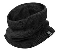 Yuson Girl Hiver Col Écharpe Femme et Homme Tour de Cou Chaud Tricot Foulard avec Doublé Polaire Cache-Col Epaisse Écharpe Tube Foulard Ronde pour Portage Moto Ski Velo,Taille unique,Noir-Noir