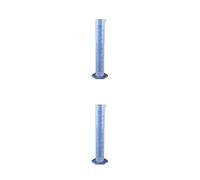 YUSSEQDD 2 Ensemble de 10/25/100/250/500ml Cylindre De Mesure Échelle Transparente Professionnelle Cylindres Gradués Tube D'essai Liquide Tasse À Mesurer 500ml, 500ml 2Ensemble