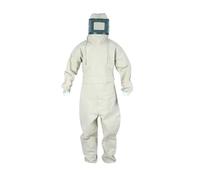 YUSSEQDD Combinaison de sablage intégrale transparente, confortable et respirante, avec capuche intégrée. Idéale pour le ponçage, le découpage, bricolage et la peinture. Parfaite pour sablage, Beige