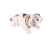 YUSSEQDD Décoration de Voiture en Forme de Chien à tête Qui tremble, Jouet Mignon pour Enfants, Couleur café, pour Chambre Bureau, Blanc, 150 mm