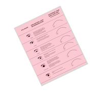 YUSSEQDD Livre d'exercices de formation pour débutantes en extension de cils en PVC qualité supérieure : schéma mise forme des cils, guide d'exercices professionnels pour un développement des, rose