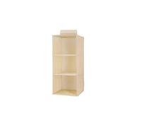 YUSSEQDD Organisateur de rangement suspendu à l'armoire, pliable pour un rangement facile, tiroir en option associé à des tiroirs pour éviter la poussière des chaussettes, beige, 3 couches