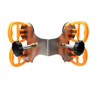 YUSSEQDD Outil de jointage et de nivellement en acier inoxydable à angle droit pour plans travail. Idéal pour divers types surfaces. Outil professionnel pose pierres à 90°. Durable. , Quatre ventouses