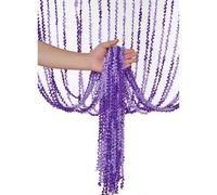 YUSSEQDD Perles de porte faites à la main, séparateur de rideaux, élégant et polyvalent, installation en une seule touche, décoration vie, violet