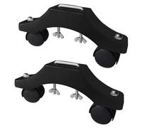 YUSSEQDD Pieds à roulettes pour chauffage infrarouge d'appoint, mobilité à 360°, support pour chauffage électrique conçu pour un confort optimal domicile, Noir, longueur 23 cm