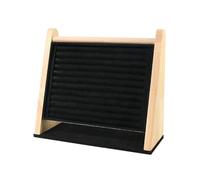 YUSSEQDD Présentoir à bijoux, organisateur de bagues, vitrine à boucles d'oreilles, porte-bagues en bois, support de présentation durable, organisateur bijoux plusieurs niveaux