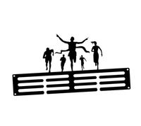 YUSSEQDD Présentoir à trophées et médailles, support de suspension, en métal durable avec revêtement noir antirouille, idéal pour un couloir un salon, Style B