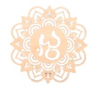 YUSSEQDD Superbe sculpture géométrique en bois, œuvre d'art polyvalente pour studios de yoga bureau à domicile, divers décors, ornement mural, art ethnique marocain indien, Modèle A