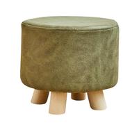 YUSSEQDD Tabouret décoratif Rond pour Salon, Tabouret à Chaussures, siège Confortable et élégant, Petit canapé, Aspect Rond, Appartement, détente, Chambre d'enfant, Vert, 28 x 25 cm