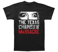 Yustery Texas Chainsaw Massacre Men's Don't Look Now Slim Fit T-Shirt Black XL