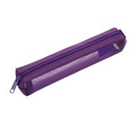 YUSUZH 5 Pcs Simple Mesh Transparent Pencil Case Storage Pen Bag Zipper Pouch Portable Mini Cute Stationery Office School Supplies pour Scolaires(Platycodon Purple)