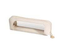 YUSUZH 5Pcs Pencil Case Holder Transparent Windowed Stationery Bag Student Large Capacity Storage Pouch Back to School pour Scolaires(White)