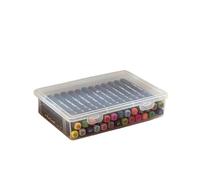 YUSUZH Large Capacity Pencil Case Transparent Plastic Notebook Sketch Marker Colored Lead Painting Storage Box, Back to School Supplies pour Scolaires(S)