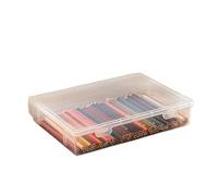 YUSUZH Large Capacity Pencil Case Transparent Plastic Notebook Sketch Marker Colored Lead Painting Storage Box, Back to School Supplies pour Scolaires(L)