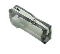 YUSUZH Multifunctional Cosmetic Pencil Bag Mesh Candy Color Makeup Bags Brushes Case Large Capacity Student Clear pour Scolaires(Gray)