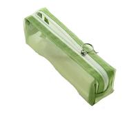 YUSUZH Multifunctional Cosmetic Pencil Bag Mesh Candy Color Makeup Bags Brushes Case Large Capacity Student Clear pour Scolaires(Green)