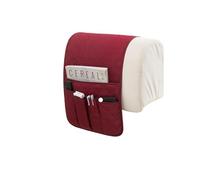 YUSUZH Organisateur d'accoudoir de canapé avec Poches et Porte-gobelet, Sac Rangement Suspendu for, Fauteuil, télécommande télévision, téléphone Portable pour Téléphone, Magazines(Red)