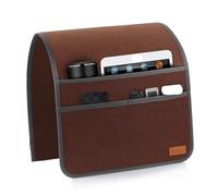 YUSUZH Organisateur d'accoudoir de canapé avec Poches for Magazines, Tablette, téléphone, Organisateur for la Maison pour Téléphone, Magazines(Brown)