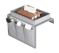 YUSUZH Organisateur d'accoudoir de canapé, Sac Suspendu latéral, Plateau Bras, Pochettes Fauteuil for écouteurs, Tablette, téléphone, Lunettes pour Téléphone, Magazines