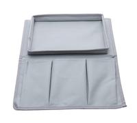YUSUZH Organisateur d'accoudoirs de canapé, Plateau Bras, Palette Grande Taille, Fauteuil avec Poches for écouteurs, Tablette et téléphone pour Téléphone, Magazines(Gray)