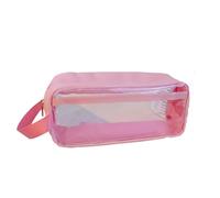 YUSUZH Transparent Pencil Cases Large Capacity Waterproof Pen Student Holder Bag Stationery Organizer School Supplies pour Scolaires(Pink)