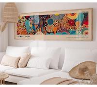 YUSUZHU Affiche inspirée de Yayoi Kusama, affiches abstraites modernes japonaises, tableau mural sur toile grand format (65 x 195 cm/sans cadre)