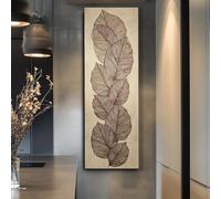 YUSUZHU Tableau mural à feuilles longues et étroites, toile murale représentant un arbre haut et élancé, art mural vertical, toile pour bureau, chambres ou hall (40 x 120 cm/cadre intérieur)