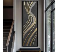 YUSUZHU Tableau sur toile long et étroit, impression verticale allongée pour bureau, salle à manger, salon ou chambre, œuvre d'art longue et étroite (35 x 105 cm/sans cadre)