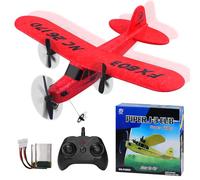 yusvwkj Avion RC FX803 EPP RC prêt à voler, 2,4 GHz 2 canaux télécommandés avion RC Glider, télécommande pour enfants/adultes/débutants, rouge