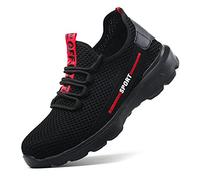 YUTCRE Chaussures de sécurité Homme Femmes Basket de Securite Respirantes Métal Libre Composite Toe Chaussures de Travail (Color : Black, Size : 38 EU)