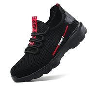YUTCRE Chaussures de sécurité Homme Femmes Basket de Securite Respirantes Métal Libre Composite Toe Chaussures de Travail (Color : Black, Size : 42 EU)