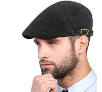 Yutdeng Casquette Beret Homme Gavroche Casquettes Souples Homme Réglable Bérets Homme Vintage Chapeau Plate Béret Cotton Newsboy Cabbie Cap Flat Hat avec Visière Gatsby Ivy Golf Driving Quatre Saisons