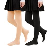 Yutdeng Collants Thermiques Filles Enfants Collants Doublé en Polaire d'hiver Épais Chaud Doux Collant Opaque Extensibles Taille Haute Leggings Pantalon de Danse Ballet Chaussettes