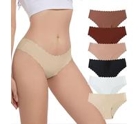 Yutdeng Culotte sans Couture Femme Coton Invisible Slip sous-Vêtements Extensible Confortables Hipster Bikini Culottes Légers Stretch Slips Multiple Lot de 6,#D Multiple,XL