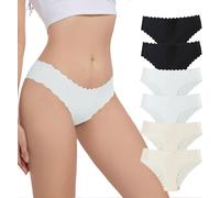 Yutdeng Culotte sans Couture Femme Coton Invisible Slip sous-Vêtements Extensible Confortables Hipster Bikini Culottes Légers Stretch Slips Multiple Lot de 6,#B Multiple,L