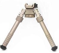Yuting Bipod Picatinny Rail Bipod à dégagement Rapide de 6,5 à 9 Pouces, avec Support de Levier CNC QD, Conception légère et Stable, Rotation réglable de 360 degrés de bipied