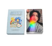 Yuto Ateez Album photo laser 50 pièces Cartes laser Kpop ateez LOMO Cartes Kpop ateez Album brillant Cartes photo Ateez Album Carte postale pour fans Fille