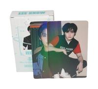 Yuto Stray Kids Lot de 50 cartes photo laser avec effet holographique Stray Kids Kpop Cadeau Lomo pour garçons et filles (carte laser Lee Know)