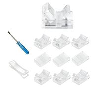 YUTOKEER Connecteur LED 5 broches, 12 mm, RGBWW, bande LED fil/bande, clip sans fil, adaptateur terminal, connecteur en forme de L, fil