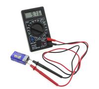 Yutong Multimètre numérique de poche pour voiture Testeur de tension de batterie Mini multimètre électronique Accessoires Ampèremètre Résistance Deux tubes Trois tubes avec stylo à batterie
