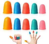 YUTOU Lot de 10 protège-doigts réutilisables en caoutchouc pour compter, écrire, trier, guitares (5 tailles et couleurs)