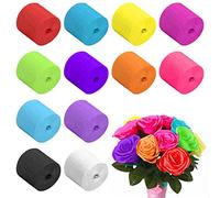 YUTOU Lot de 12 rouleaux de papier crépon multicolore - 12 couleurs - Pour mariage, baptême, fête, anniversaire, Noël - 3,5 cm x 10 m