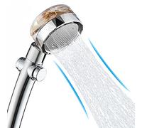 YUTOU Pommeau de douche rotatif à 360° - Haute pression - Économe en eau - Haute pression - Hélice - Augmente la pression - Avec ventilateur et interrupteur de pause