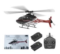 YUTT 1/27 F08 Bell 206 Hélicoptère RC pour Débutants, 2,4G 6CH sans Balai Direct-Drive 3D/6G sans Flybar Modèle d'Avion RC, Gyro à 6 axes avec Flux Optique/Survol