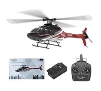 YUTT 1/27 F08 Bell 206 Hélicoptère RC pour débutants, 2,4G 6CH sans balais à entraînement direct 3D/6G sans barre de liaison modèle d'avion RC, gyroscope à 6 axes avec flux optique/survol
