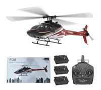 YUTT 1/27 F08 Bell 206 Hélicoptère RC pour débutants, modèle d’avion RC sans balais 2,4G 6CH 3D/6G sans barre de liaison avec gyroscope à 6 axes et flux optique/survol