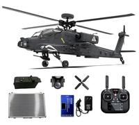 YUTT 1/32 F11-S AH64 Hélicoptère RC avec caméra, RC Dual-Axis Co-drive Flybarless 6G/3D Stunt Apachhe Modèle d'hélicoptère militaire (RTF version GPS)