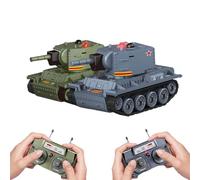 YUTT Mini char de combat RC 1/64, modèle de véhicule blindé militaire 2,4 G avec mode de combat infrarouge, tourelle rotative et entraînement de piste, jouet RC cadeau