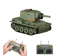 YUTT Mini char de combat RC 1/64, modèle de véhicule blindé militaire 2,4 G avec mode de combat infrarouge, tourelle rotative et entraînement de piste, jouet RC cadeau